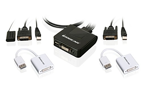 IOGEAR 2-Port DVI DisplayPort Cable KVM Kit GCS922DPKIT