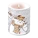 Produktbild Ambiente - Luxury Paper Products Stumpenkerze Schneemann Vogel 10x12cm Kerze Tischdeko Kerzendeko Winter Weihnachten Deko