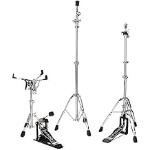 DW DWCP3000PK Drumset Hardware Pack with 3300 Snare Drum Stand, 3500 Hi-Hat Stand, 3700 Boom Cymbal Stand and 3000 Single Bass Drum Pedal