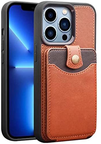 Étui cuir marron iPhone 13 Pro Max protège appareil photo et carte