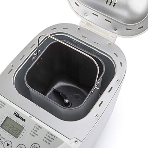 Tristar Broodbakmachine – 19 voorgeprogrameerde bakprogramma's – Inhoud 1000 Gram - 550 Watt – Wit – BM-4586 - Image 4