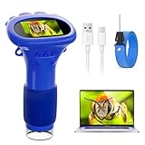 Microscope pour Enfants, Ahalfcit Microscope Numérique avec écran 2 Pouces   1000X Microscope, Jouet éducatif Scientifique Cadeau pour Les Enfants de 3 à 12 Ans Bleu