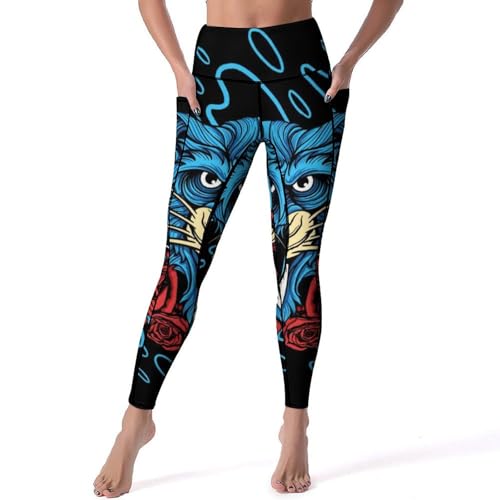 Legging femmes taille haute anti-glisse pantalon de sport extensible pour gym S