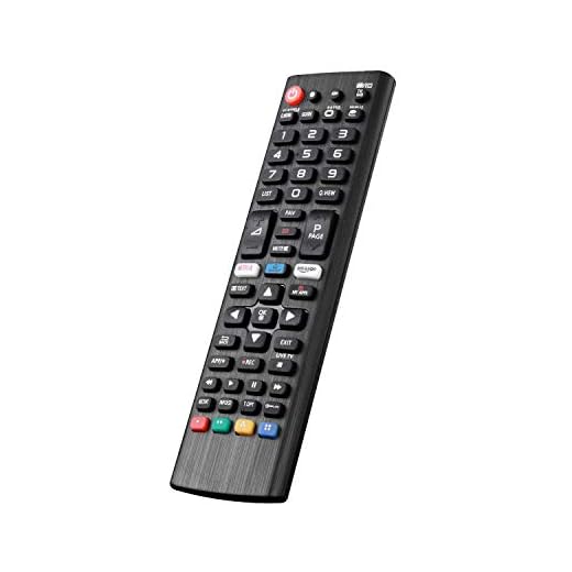 Ny ersättande LG TV-fjärrkontroll passar alla LG 3D LCD Ultra HD TV - ingen inställning krävs LG TV universell fjärrkontroll LG TV REMOTE AKB75095308 Svart