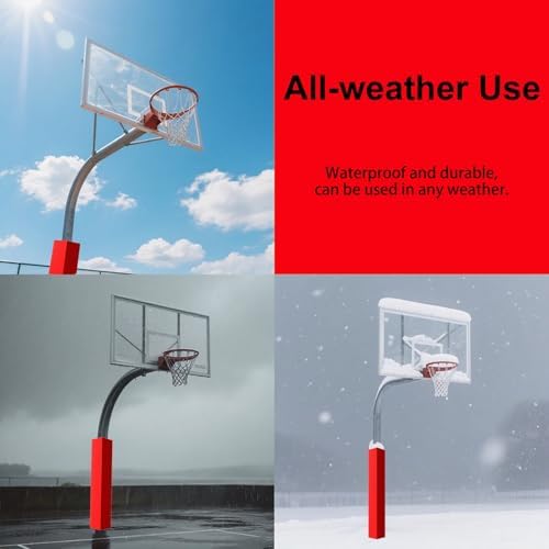 Heavy Duty Basketball Pole Pads, Thickened Sponge Padding, Durable Safety Crash Cushion for 180cm/70.9in Outdoor Poles, Square Protective Rod Covers