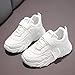 Girls Fashion Sneakers Toddler Shoes Boys Walking Running Shoes Thick Sole Non Slip Tennis Sport (White, 2 Big Kids)