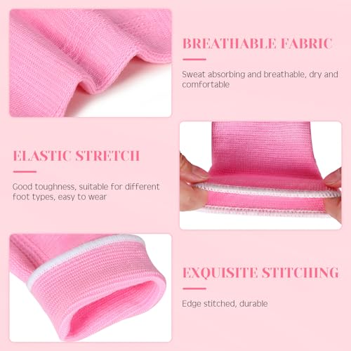 Image of Haysandy 4 Pieces / 2 Pair Ankle Support Brace for Women Men Elastic Adults Compression Socks Knitted Ankle Sleeve for Jogging Running Fitness