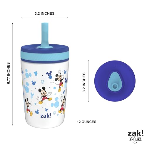 Zak Designs Disney Kelso Toddler Cups For Travel or At Home, 12oz Vacuum Insulated Stainless Steel Sippy Cup With Leak-Proof Design is Perfect For Kids (Mickey Mouse) by Zak Designs - Used condition - Image 8