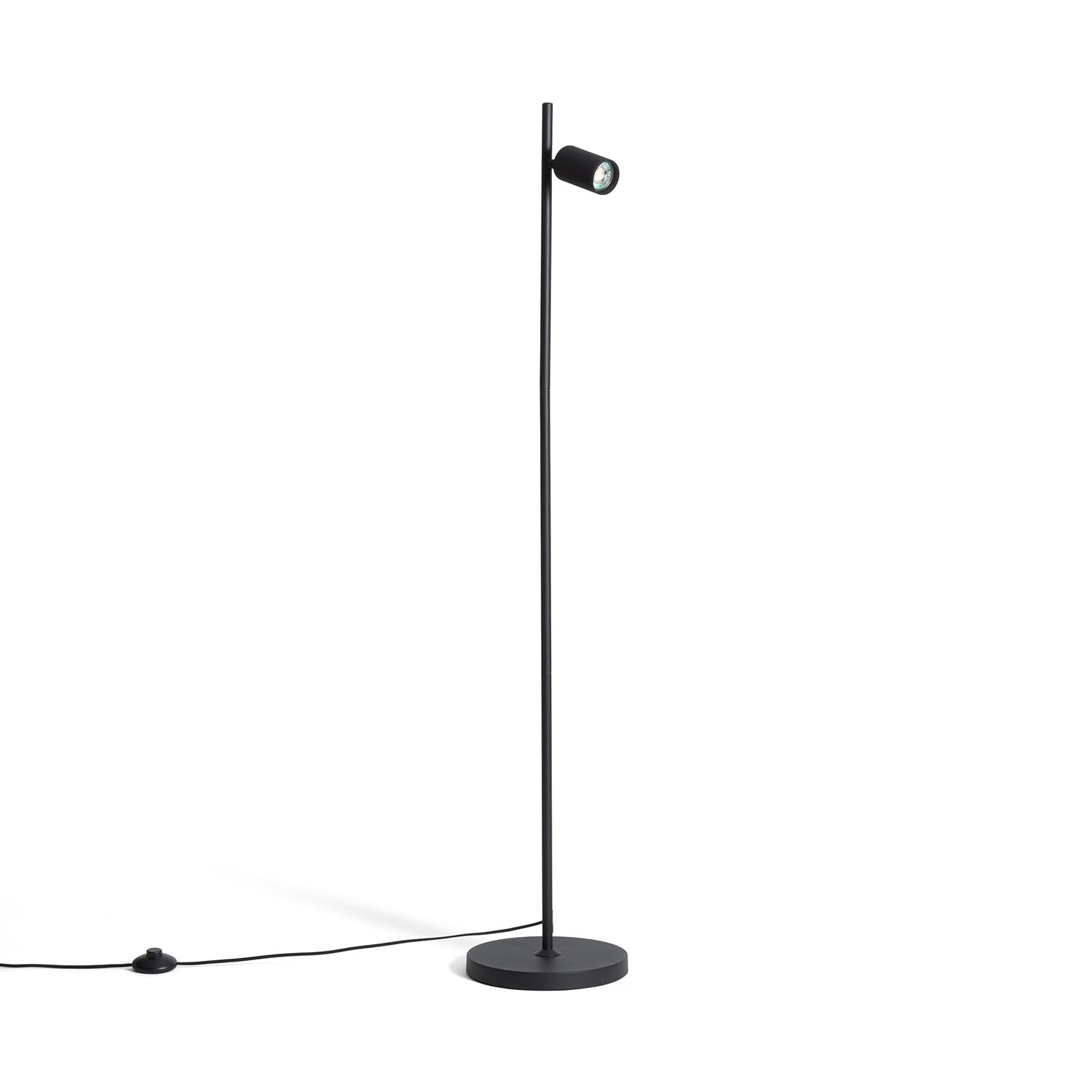 LEDKIA LIGHTING - Lámpara de Pie Aritz | Diseño Moderno en Aluminio | Compatible con Bombillas GU10 | 1230 mm de Altura | Ideal para Salón y Dormitorio; Negro