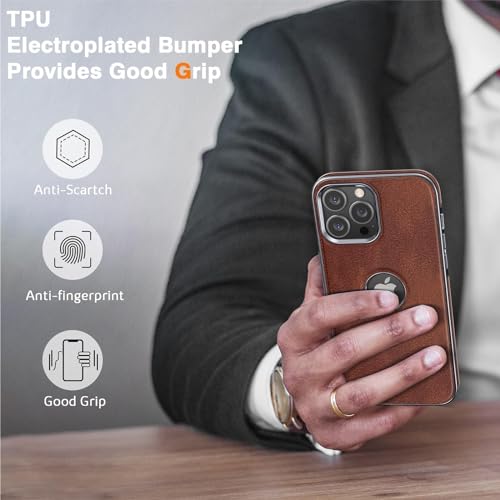 LOHASIC for iPhone 15 Pro Max Case Leather, MagSafe Magnetic Case, Brown - image 6
