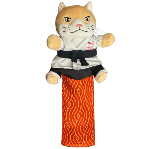 Cat Karate Kitty Puppet Cat Wrestling Puppet with Protective Forearm Sleeve Cat Hand Biting for Play Karate Kitten Toy Interactive Boxing with Arm Wrestling