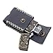 JingRongDa Handmade Leather Lighter Case for Men with Belt Clip | Heavy Duty Saddle-Stitched for Zippo Cover | Navy Blue Genuine Cowhide Holder (Fits 2.3