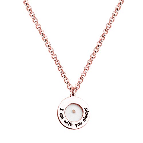Collar de semillas de mostaza con mensaje bíblico de aliento para recordar que no estás solo