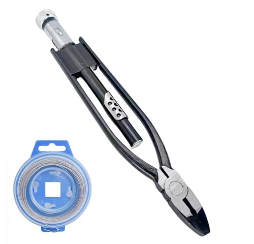 Alicate de torção reversível de 22 cm com fio torcido de segurança de aço inoxidável de 7,6 m, torçõ