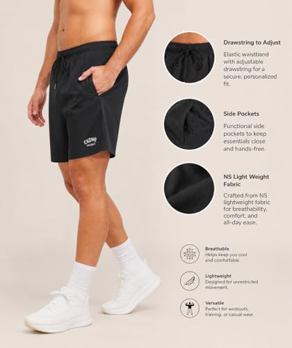 Image of ENDEAVOUR WEAR Men's Quick Dry Lightweight Sports Shorts Zipper Pockets