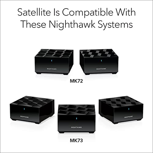 Image of NETGEAR Nighthawk Dual-Band Whole Home Mesh WiFi 6 Add-on Satellite (MS70) - Works with Your Nighthawk MK72 Or MK73 System, Adds up to 1,500 sq. ft. Coverage, AX3000 (Up to 3Gbps)