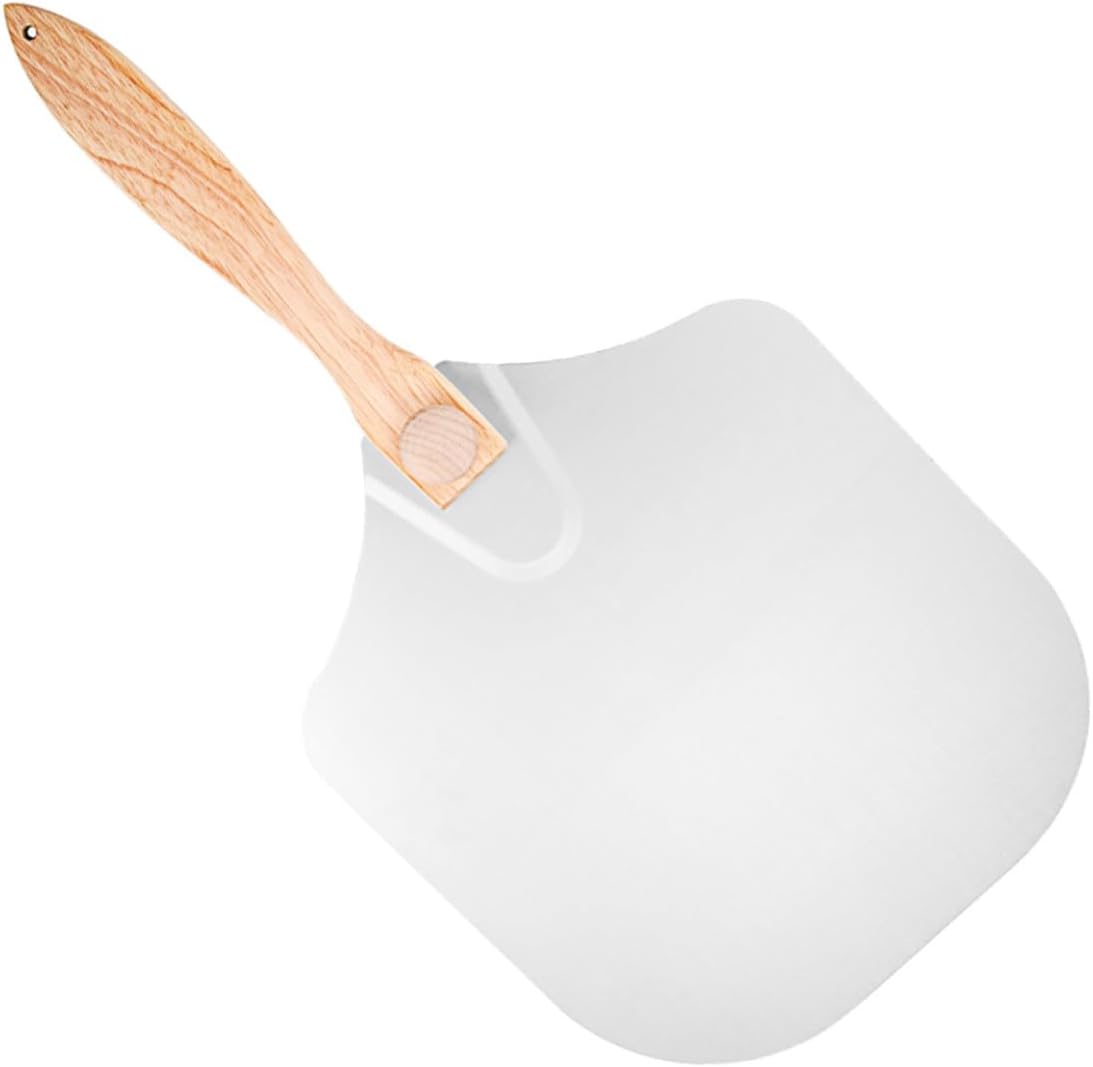 Folding Aluminum Pizza Peel Spatula with Paper Box, Baking and Transfer Tool for Home and Restaurant Use Random Color