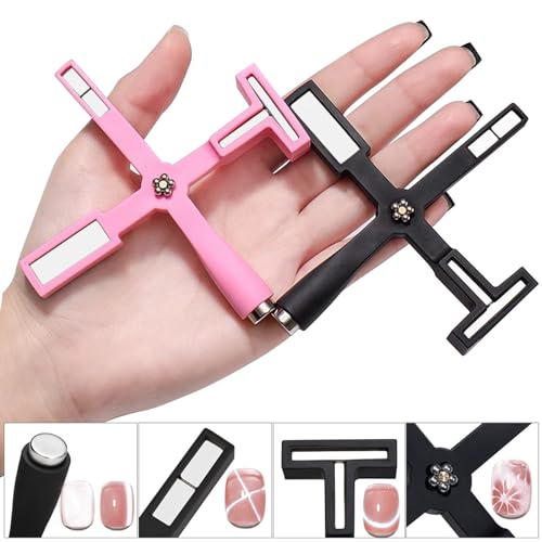 MEELYHOME Ímã de unhas 5 em 1, ímã de gel para olhos de gato, varinha, ímã multifuncional de arte de