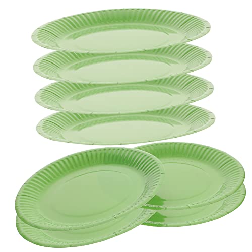 UPKOCH 100 Pcs 7 Polegadas Bandeja De Papel Papel Verde Manual Caixa Descartável Infantil