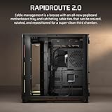 CORSAIR AIR 5400 LX-R RGB iCUE LINK Triple-Chamber Mid-Tower Panoramic PC Case – 3x Pre-Installed Reverse-Rotor LX-R RGB Fans, Low-Noise, High Airflow Ducts, Reverse Motherboard Support – Black - Image 8
