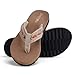 EZSURF Women's Cushion Flip-Flops Orthotic Comfortable Yoga Mat Jute Upper With Arch Support, Khaki US 8