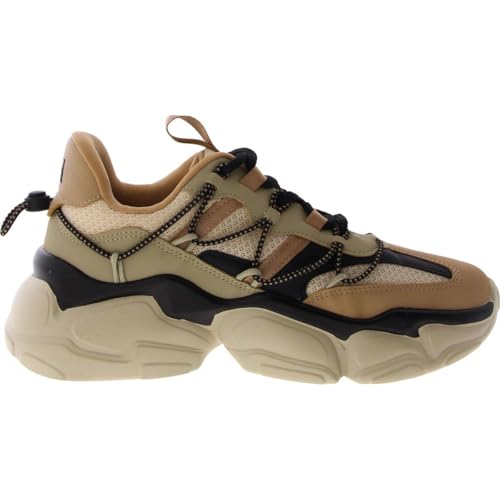 Steve Madden Steve Madden Women's Spectator Sneaker, Khaki/Black, 8