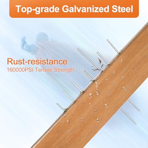 Image of PINOZE 4200-Count 18 Gauge 1 /4 inch Narrow Crown Staples (1-1 /2 inch 1-1 /4 inch 1 inch 3 /4 inch 1 /2 inch) & 18GA Brad Nails (2 inch 1 inch 5 /8 inch), Heavy Duty Galvanized Upholstery Staple for Pneumatic /Electric Stapler Gun /Brad Nailer