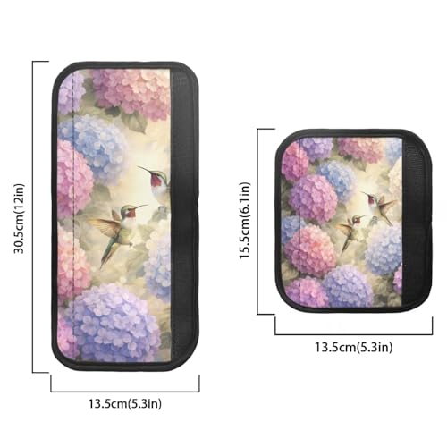 Image of Hummingbird Refrigerator Handle Covers Set of 6 Floral Print Kitchen Appliance Handle Covers Non-Slip Washable Fridge Door Handle Protector, Keep Off Fingerprints,Food Stains
