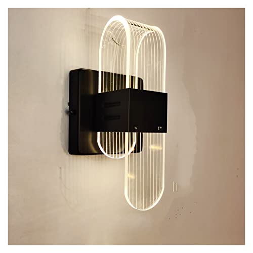 Lámpara de pared acrílica LED moderna para pasillos y dormitorios con luz natural, cálida y fría