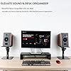 Desktop Speaker Stand Pair, Monitor Speaker Stand, 22.5 x 24cm Metal Tray at +10° to -10° Tilt Angle, Flat Base Compatible with Any Desk, Ideal for 5 to 7 inch Studio Monitor, Bookshelf Speaker #5