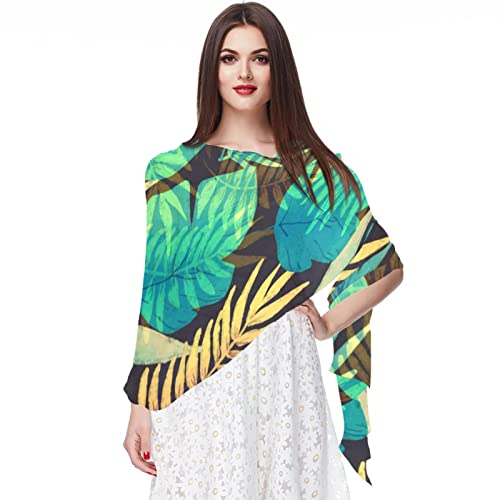 Châles et écharpes feuilles Multicolore 03 pour femme