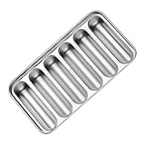 BESPORTBLE Edelstahl Wurstform mit Kammern für Hot Dog Herstellung Lebensmittelechter Glatter Sausage Mold Sicherer Dampfgargerät Zubehör für Gesunde Babynahrung und Einfaches Entformen