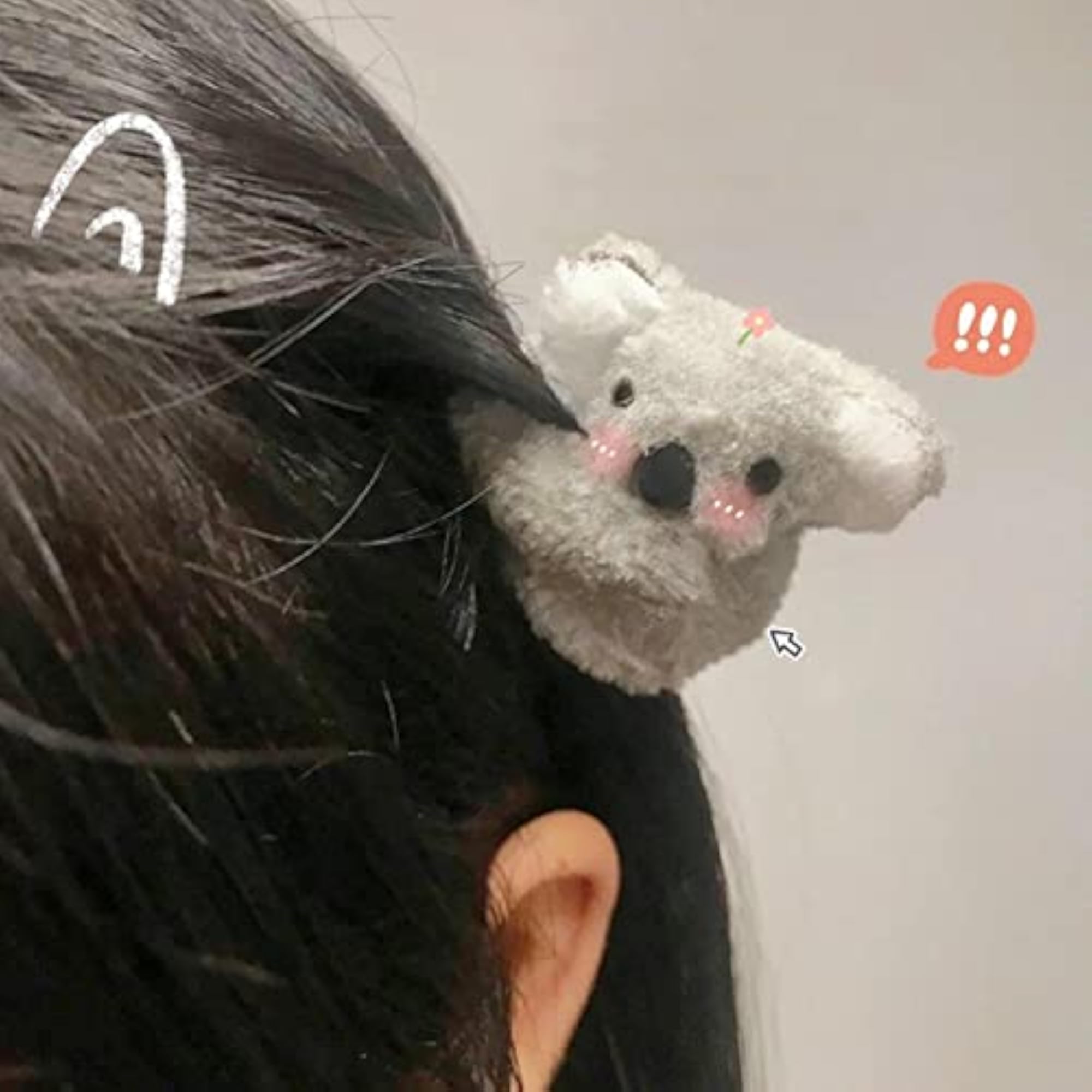 6pc Plush Koala Hair Clips for Women and Girls, Party Ready