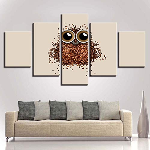 HGFHGD Canvas Art HD Print Poster Wall Canvas Painting 5 Coffee Bean Abstract Eagle Picture Home Decor Living Room Modern Painting Art