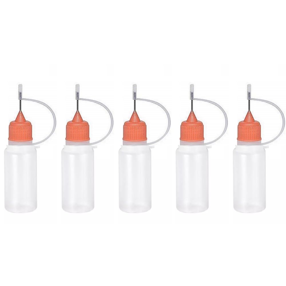 Wizard Vapes Orange 5 X Empty Plastic Squeezable Liquid Dropper Filling Bottles E-Juice Quiling Oil Needle Tip Ldpe (, 10Ml)