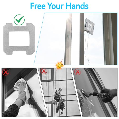 16 Stück Reinigungspad Ersatzteile compatible with Ecovacs Winbot W1 / W1 Pro / W2 / W2 Omni Fensterputzroboter, Waschbare Mikrofaser Wischtücher Effektiv Flecken und Staub Von Fenstern