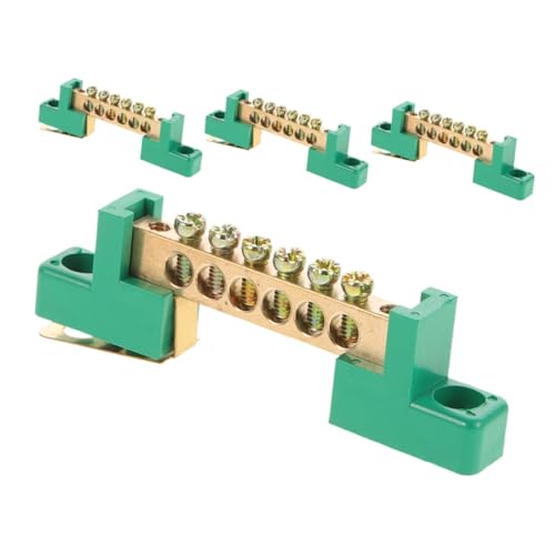 DIYEAH 4pezzi Morsetto in Ottone Vite Messa Blocco Collegamento Dei Fili Per Scatola Elettrica Posizioni Adatto Per Auto e Barche