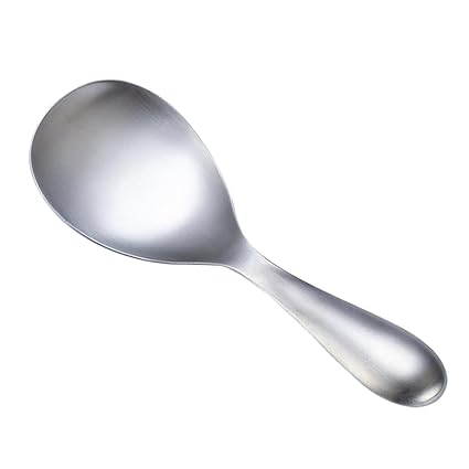 KJHBV 1pc Serving Spoon Rice Serving Scoop Rice Cooker Ladle Stainless Steel Spoons Ladle Coffee Spoons Set Asian Cookware Japanese Cookware Rustproof Cookware Kitchen Gadgets Metal
