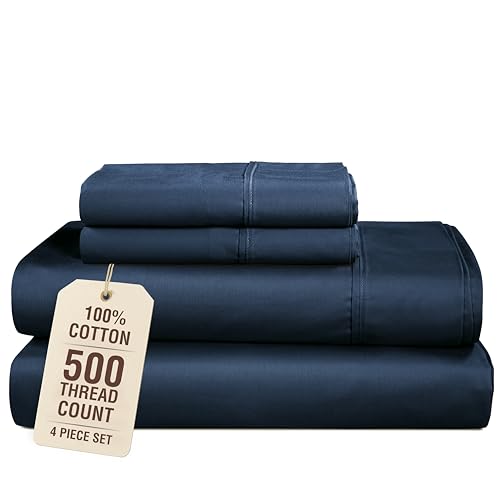 Casa Platino 100% Cotton Twin Sheets Set, 4 Piece Bed Set...
