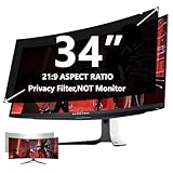 ACONETMAX 34 Inch 21:9 Privacy Screen Filter for Ultrawide Curved Monitor | Computer Privacy Shield | Anti-Glare | Anti Blue Light Filter Protector