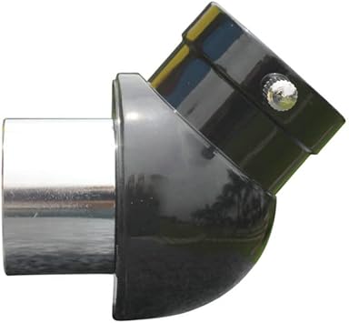 Telescope Diagonal Mirror 1.25inch, Black, 45 Viewing Angle, Optical Glass Lens, Beginner-Friendly, Unisex, Astronomy Accessory for Telescope Eyepieces & Focusers