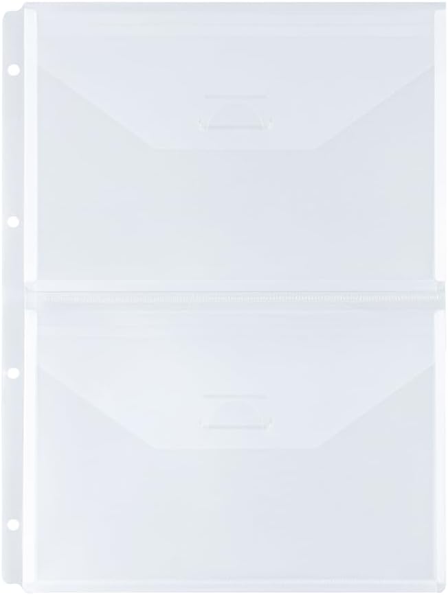 Nakabayashi MY-CH-4032C-5 Hobby File Pocket Holder Refill, 2 Tier Pockets, Pack of 5