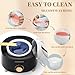 CHARMKEY Waxing Kit for Women Men with 200g Hard Wax Beads, 10 Applicator Sticks, Hair Removal Wax Warmer with 16.91oz Silicone Bowl, Wax Melt Machine at Home for Face, Full Body, Eyebrow, Bikini
