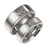 💘Unsere Ringe sind aus Titanstahl und Edelstahl gefertigt. Der exquisite Polierprozess macht die Oberfläche glatter. Dieser Ring ist Silber mit den Worten 