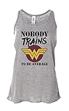 Superhero Womens Workout Tanks Nobody Trains to Be Average Royaltee Shirts, Heather Grey, XXLarge