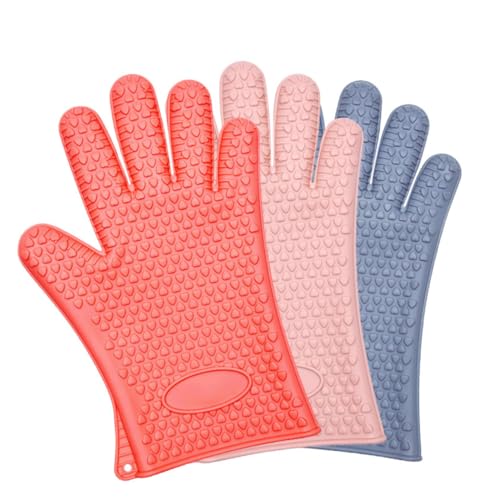 Luva Culinária de Silicone Resistente ao Calor, 27 cm, Cores Sortidas