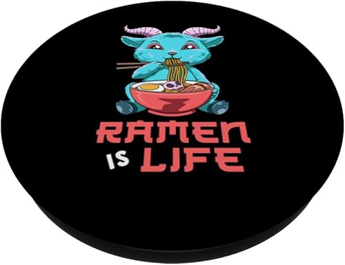 Miniatura 2 de Cute Ramen Munching Baby Baphomet Pastel Goth PopSockets Swappable PopGrip