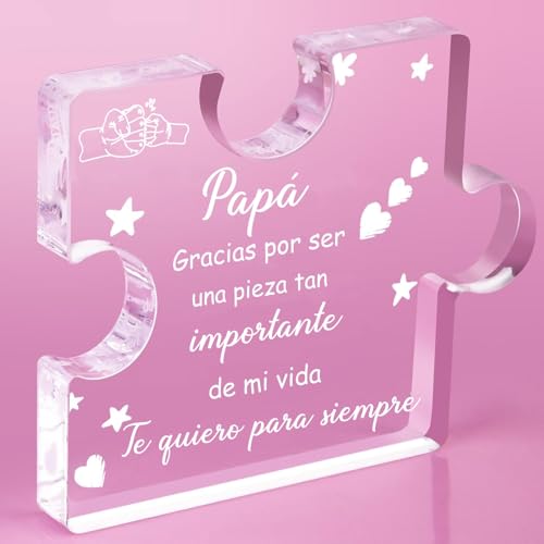 Imagen de FANAOREN Regalo Dia del Padre Regalos Para Padres Adornos de Acrílico Ideas Regalo Papa Cumpleaños Acción de Gracias Navidad Dia del Padre Regalos Originales Adornos acrilicos