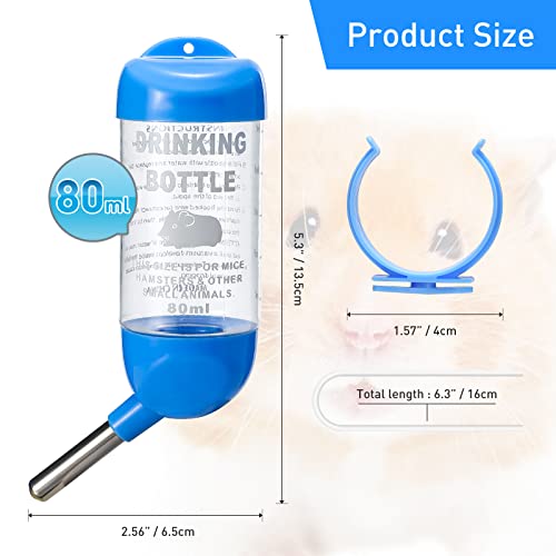 Pstardmoon Small Animals Water Bottle, Bunny Water Bottle, Hamster Water Bottle, Guinea Pig Water Bottle, Suitable For Rabbits Chinchilla Hamsters Guinea Pigs Gerbils Groundhog Squirrels (2.7 Oz) #TOP1
