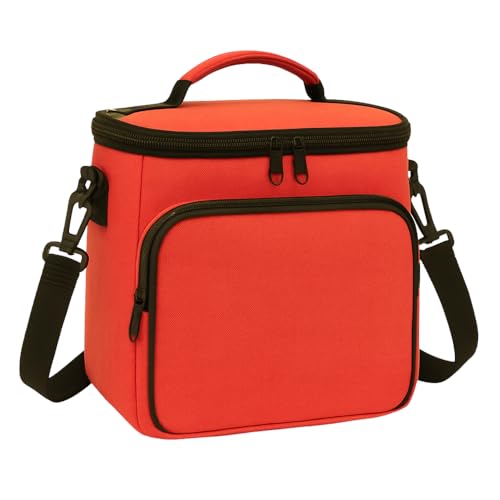 Bolsa Térmica mala mão porta Marmita quente e gelado portátil Almoço Trabalho Viagem marmiteira isolamento Oxford dieta pote fitness bebida cores (Rosa)